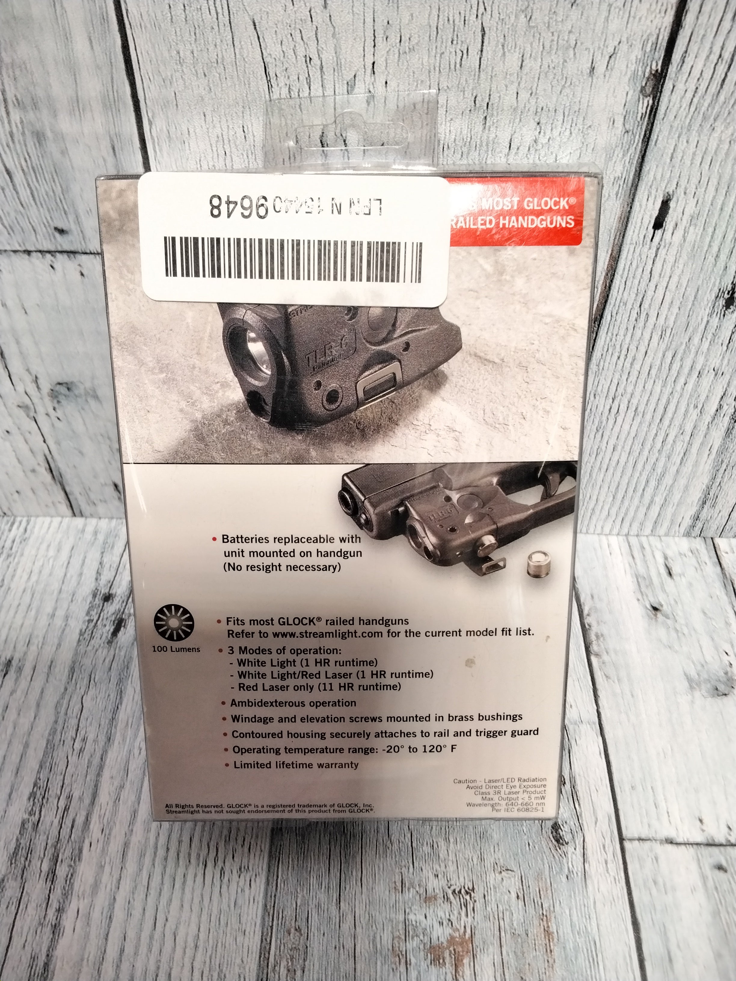 Streamlight 69290 TLR-6 Tactical Pistol Mount Flashlight 100 Lumen w/ Red Laser (7776128368878)